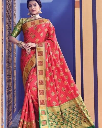 Wedding Banarasi Sarees With Zari Weaves