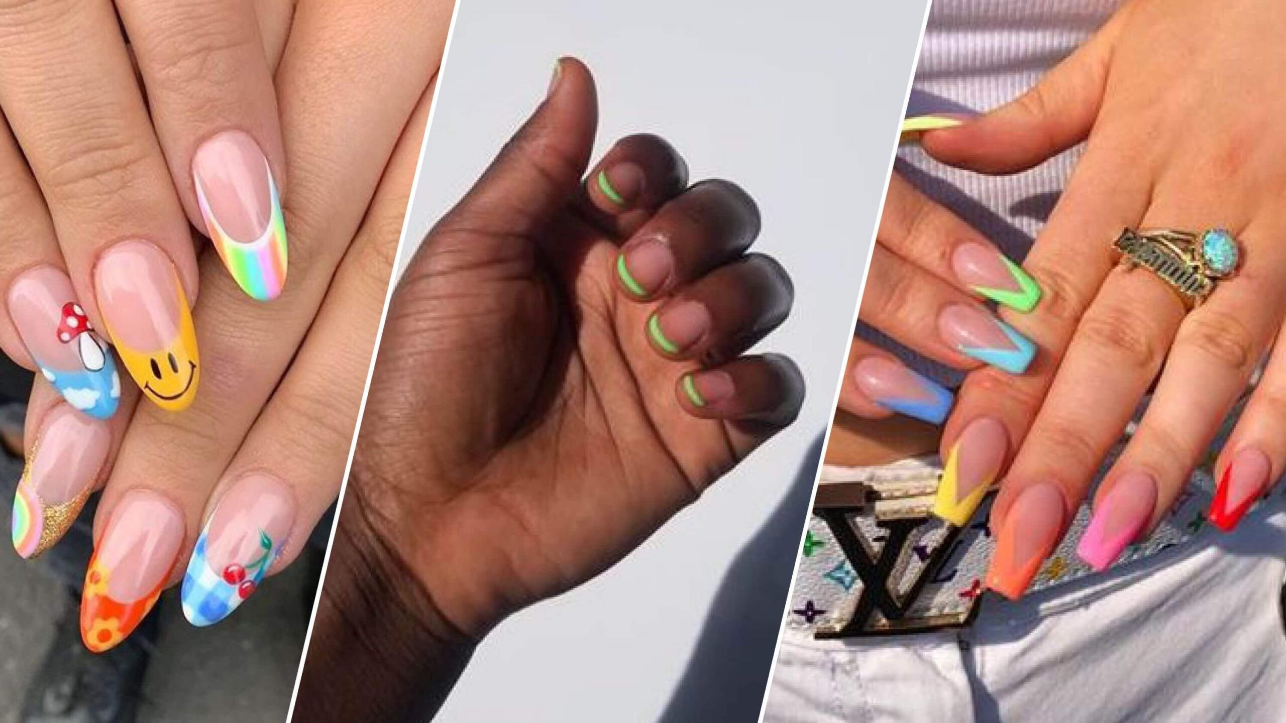 Levitate your bold look with V French tips