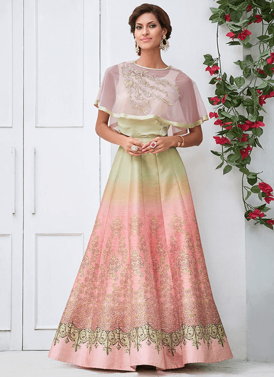 Cape Anarkali Suit