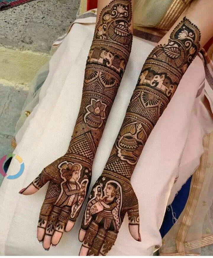 Dulha bulhan mehndi designs