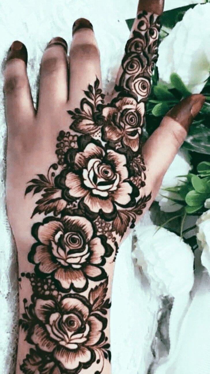 Floral Extravaganza mehndi design