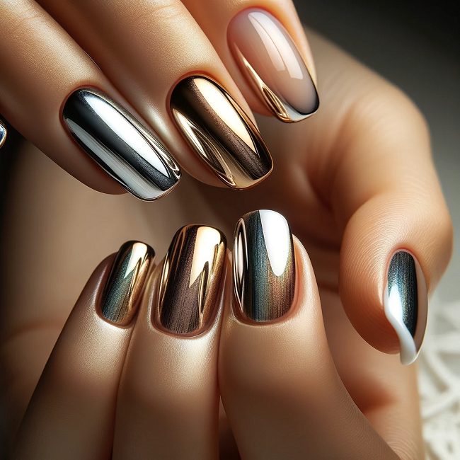 Metallic French Tip